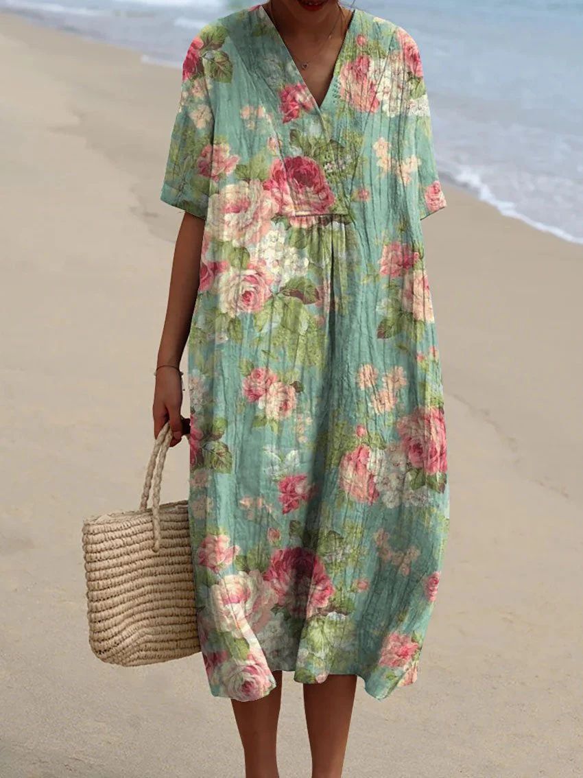 Pauline™ | Soft Bloom Print Dress