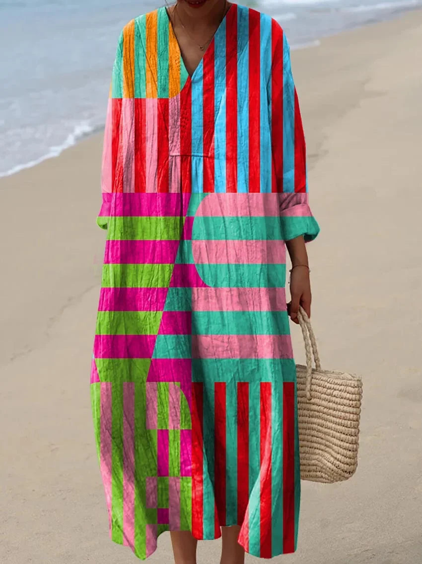 Maris™ | Handwoven Print Dress