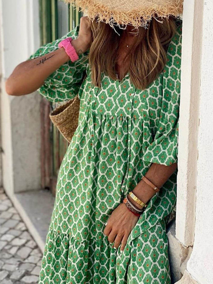 Lena™ | Bohemian Printed Maxi Dress