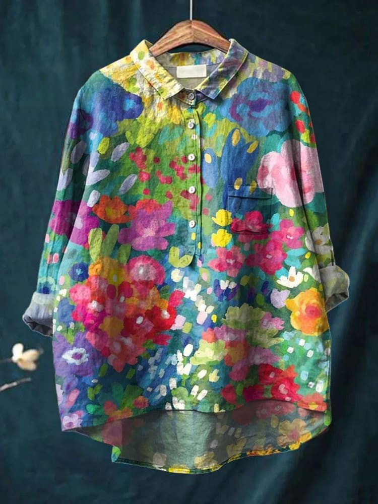 Maria™ | Elegant Vintage Floral Pattern Blouse