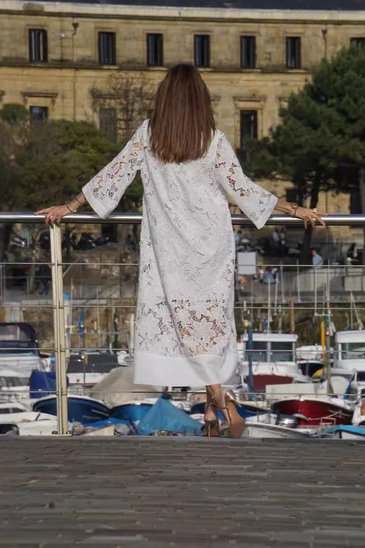 Addison™ | Modern Flowing Refined Lace Dress