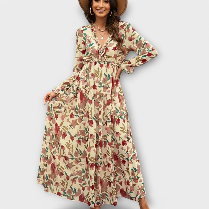 Cecilia™ | Elegant Floral Maxi Dress