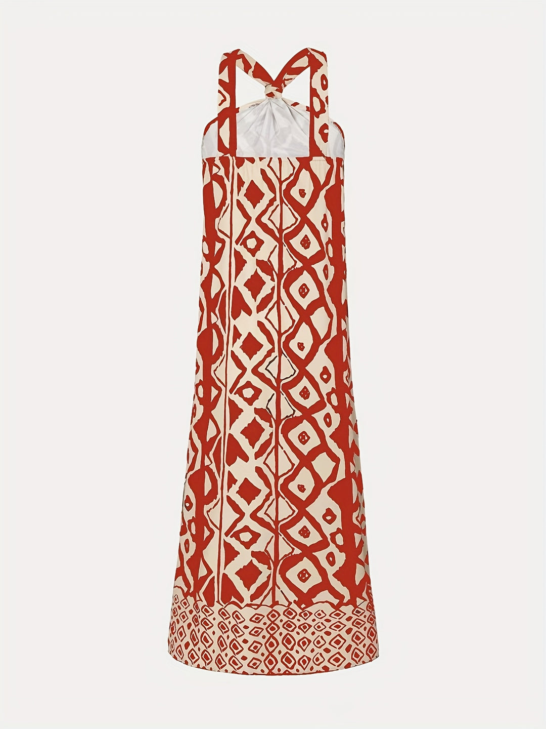 Amelia™ Geometric Print Halter Maxi Dress