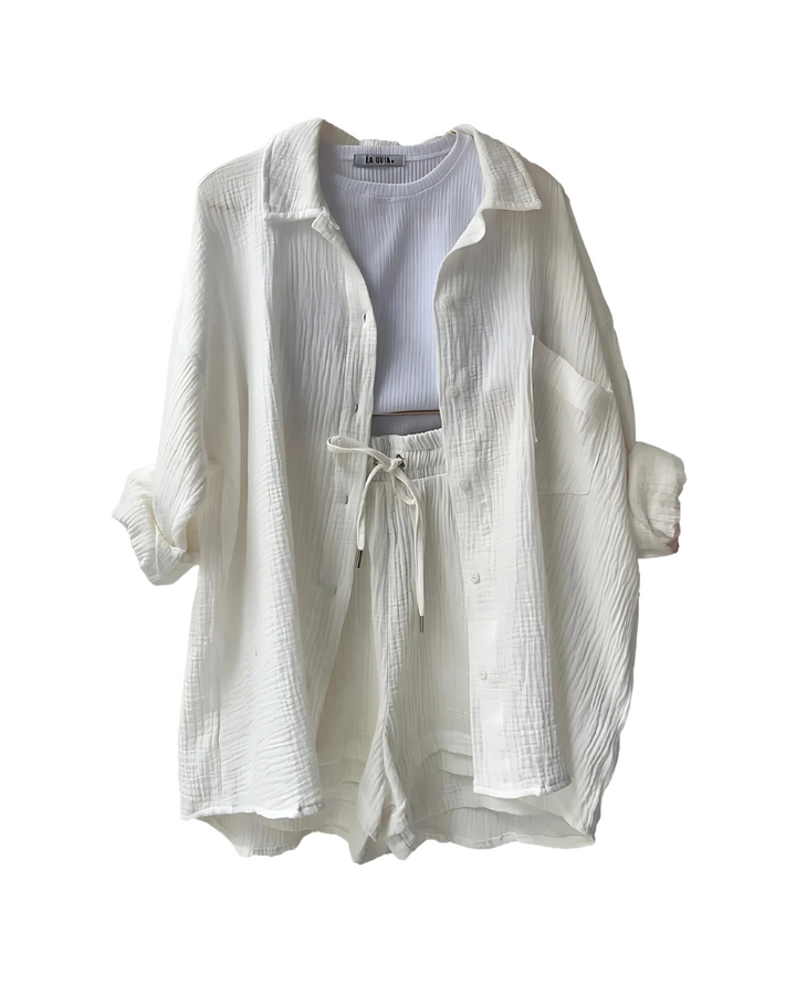 Carmen™ | Textured Button-Up Short Set