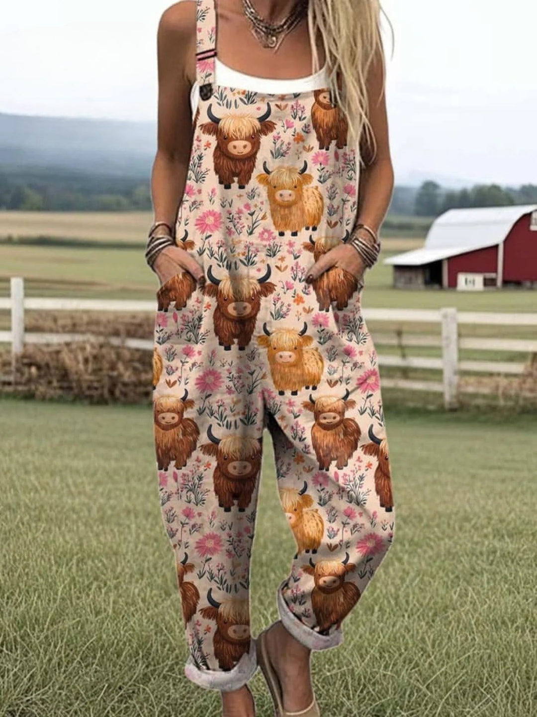 Edris™ | Flying Bees Embroidered Pattern Jumpsuit