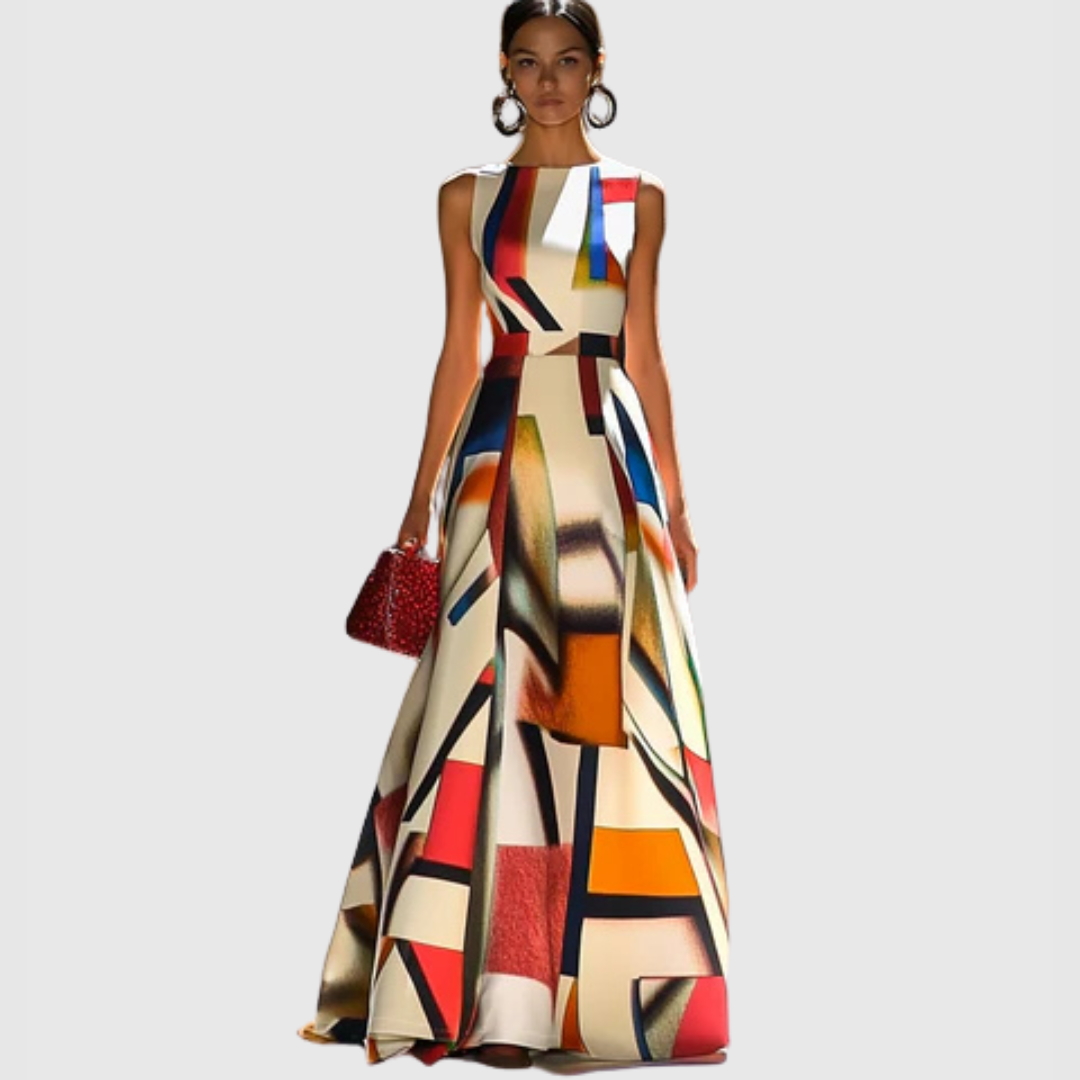 Ashlynn­™ | Chic O-Neck Pleated Sleeveless Evening Dress