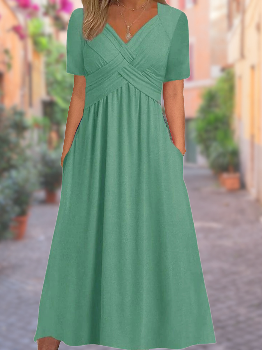 Ivy™ | Comfortable V-Neck Dress
