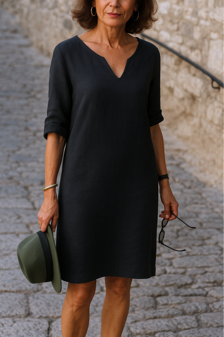 Alyssa™ | Elegant V-Neck Dress