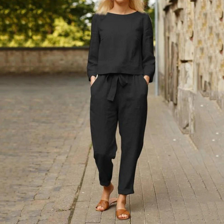 Lianne™ | Cozy Summer Set with Tummy Covering Blouse