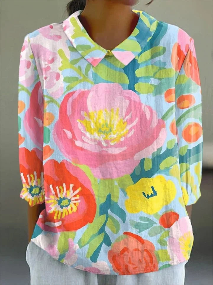 Carolyn | Vintage Colorful Blouse