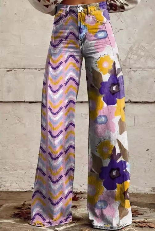 Teresa™ | Stylish Wide-Leg Printed Pants