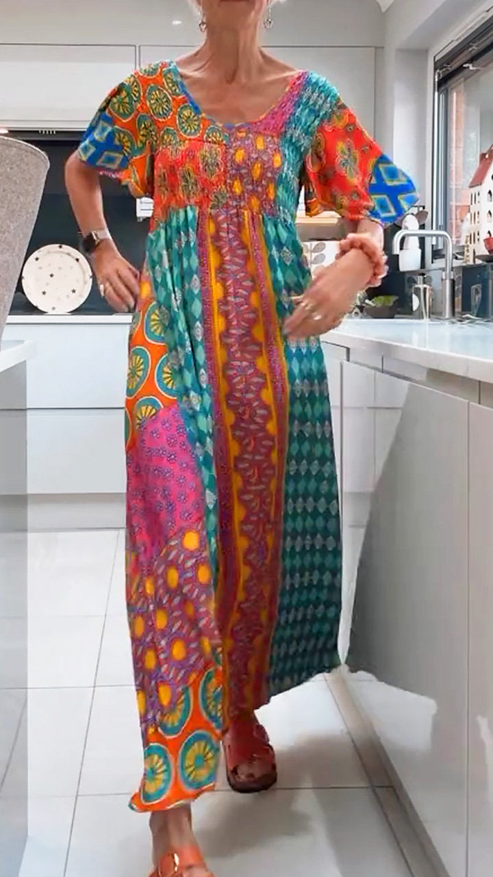 Naomi™ | Elegant Paisley Midi Dress