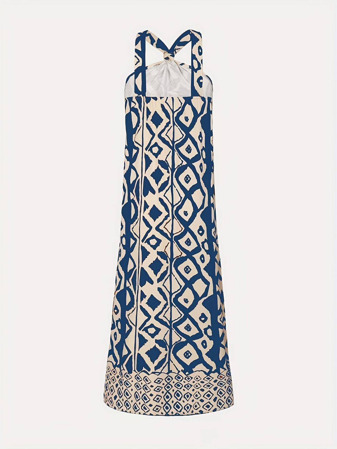 Amelia™ Geometric Print Halter Maxi Dress