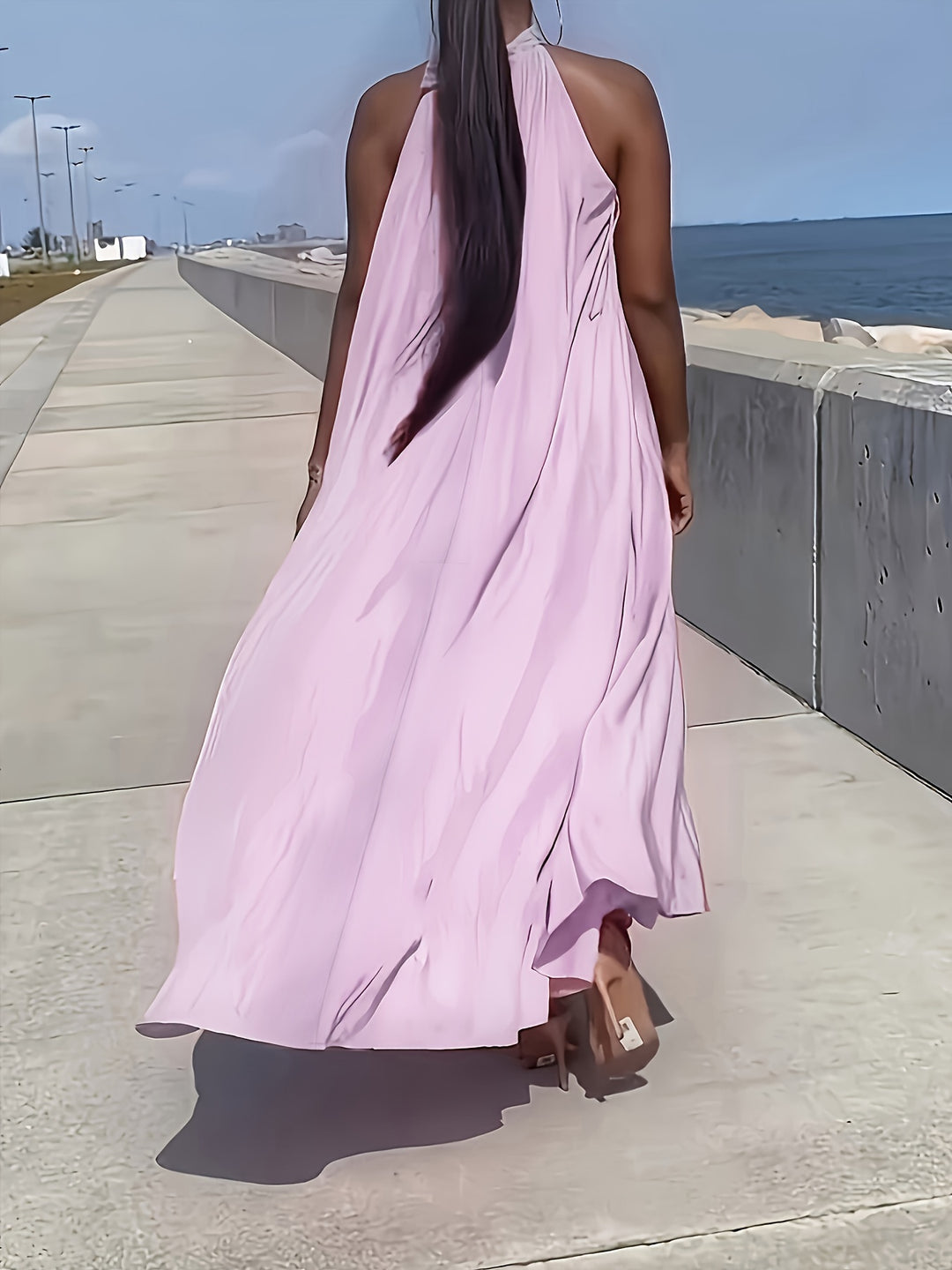 Ellen™ | Halter Neck Maxi Dress