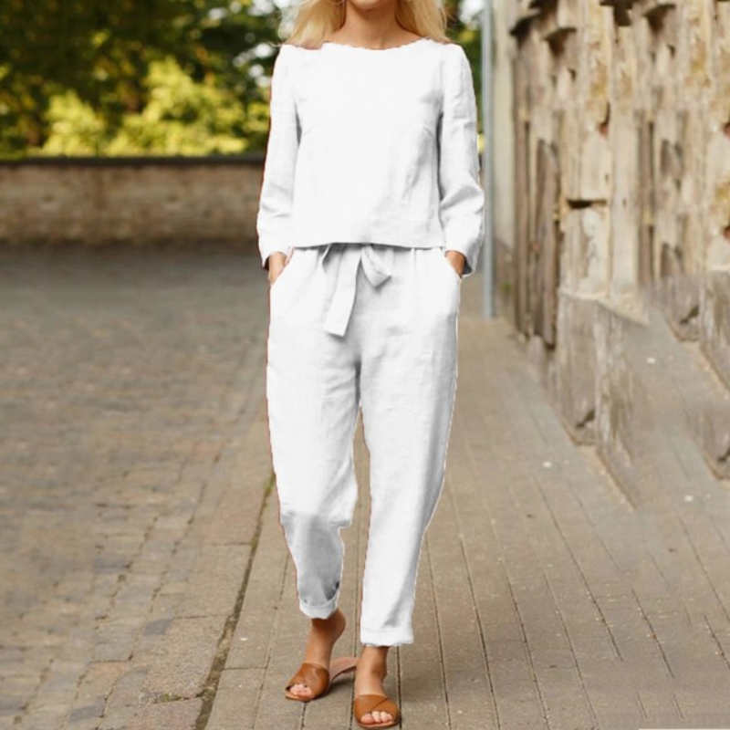 Lianne™ | Cozy Summer Set with Tummy Covering Blouse