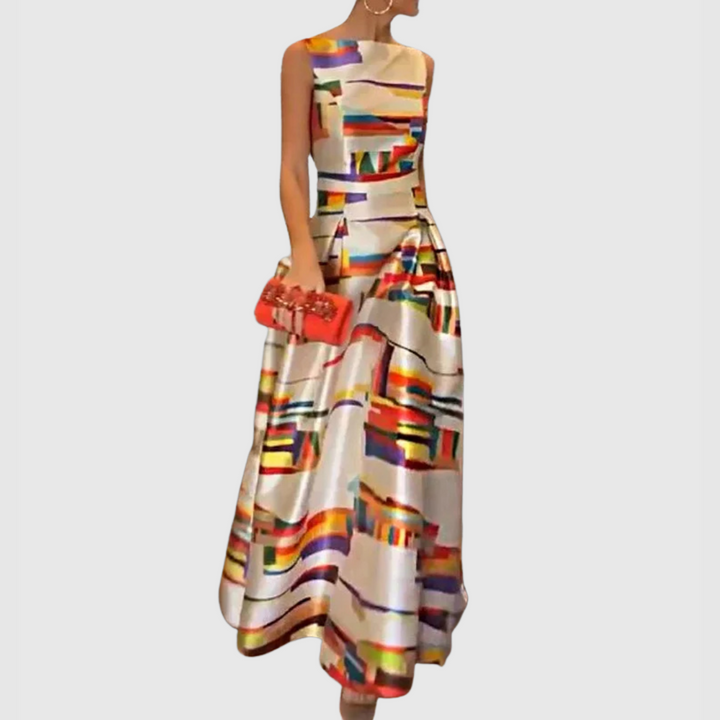 Ashlynn­™ | Chic O-Neck Pleated Sleeveless Evening Dress