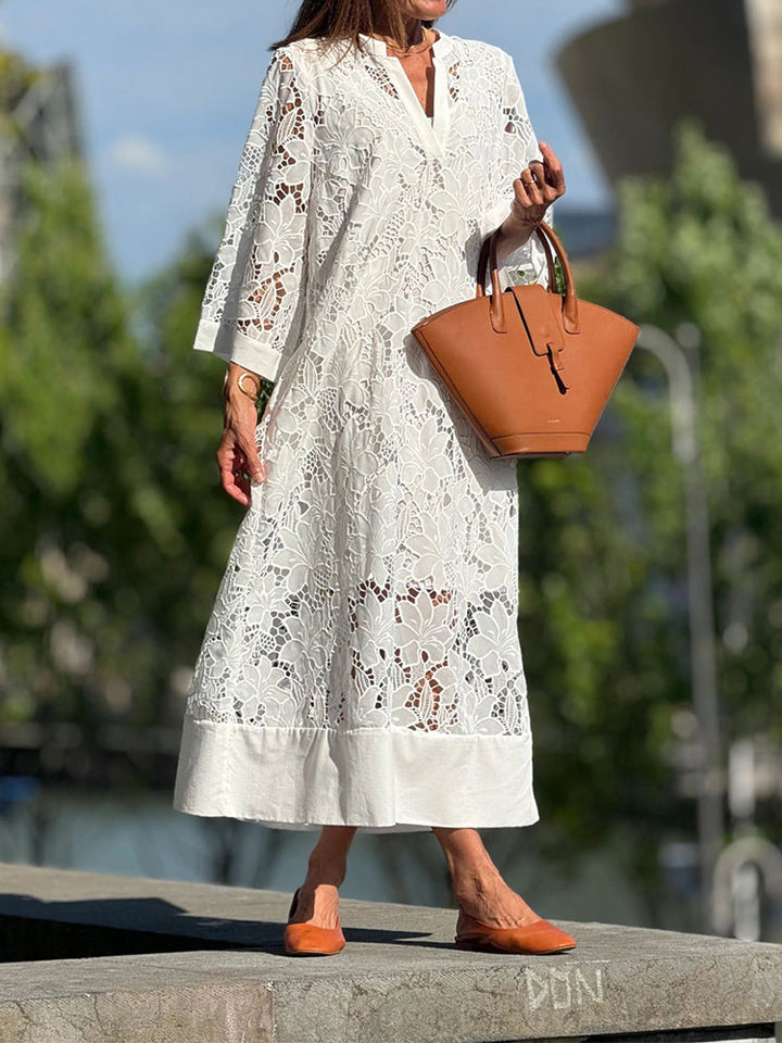 Addison™ | Modern Flowing Refined Lace Dress