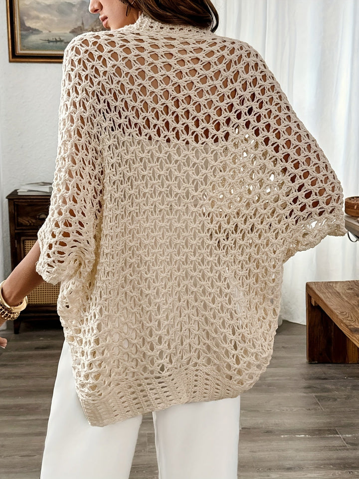 Lyla™ | Open Knit Drape Cardigan