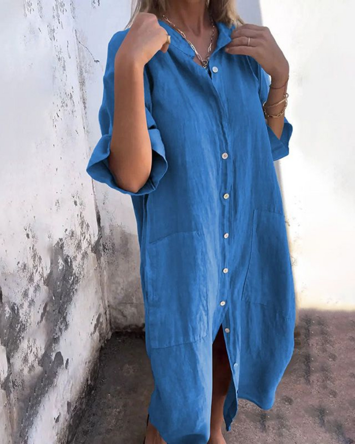 Melody™ | Ibiza Style Casual Shirt Dress