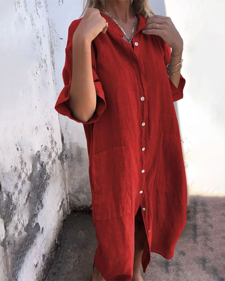 Melody™ | Ibiza Style Casual Shirt Dress