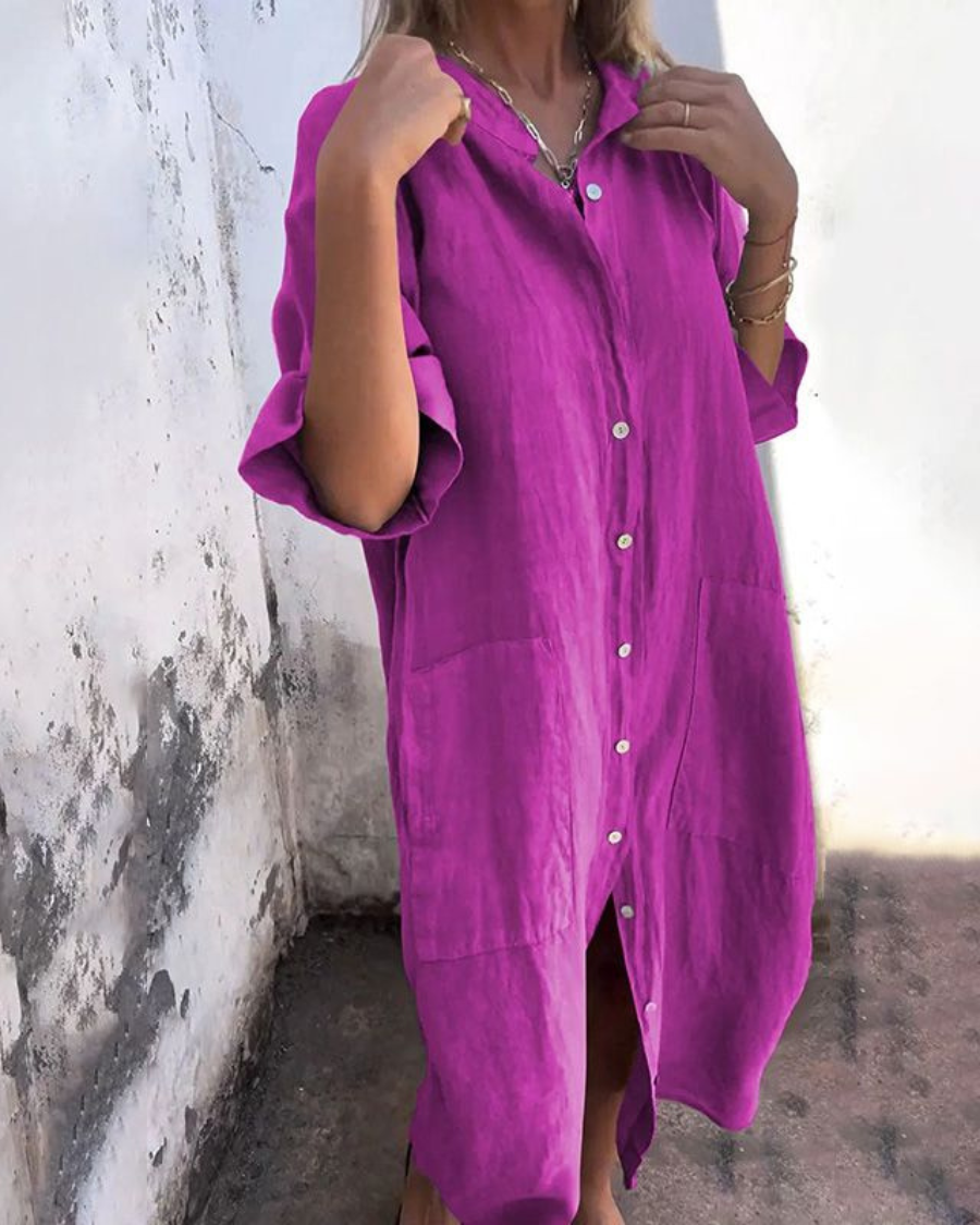 Melody™ | Ibiza Style Casual Shirt Dress