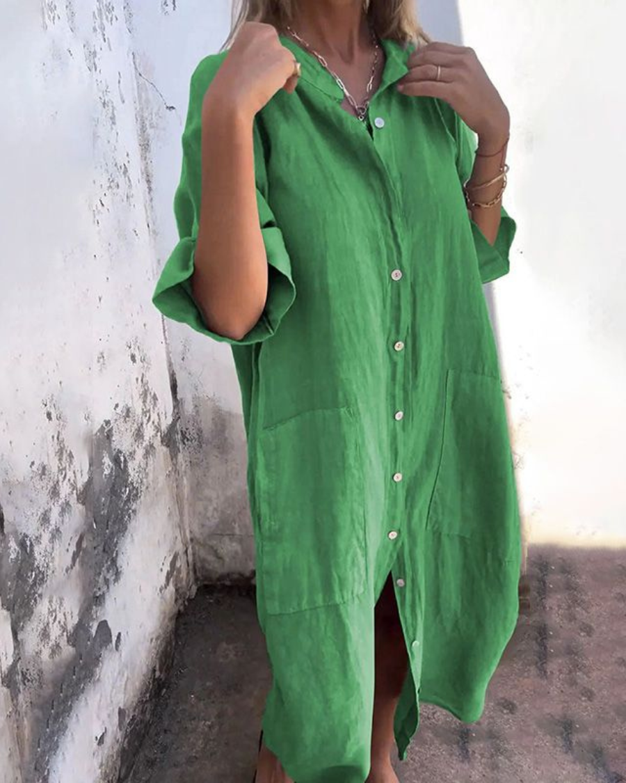 Melody™ | Ibiza Style Casual Shirt Dress