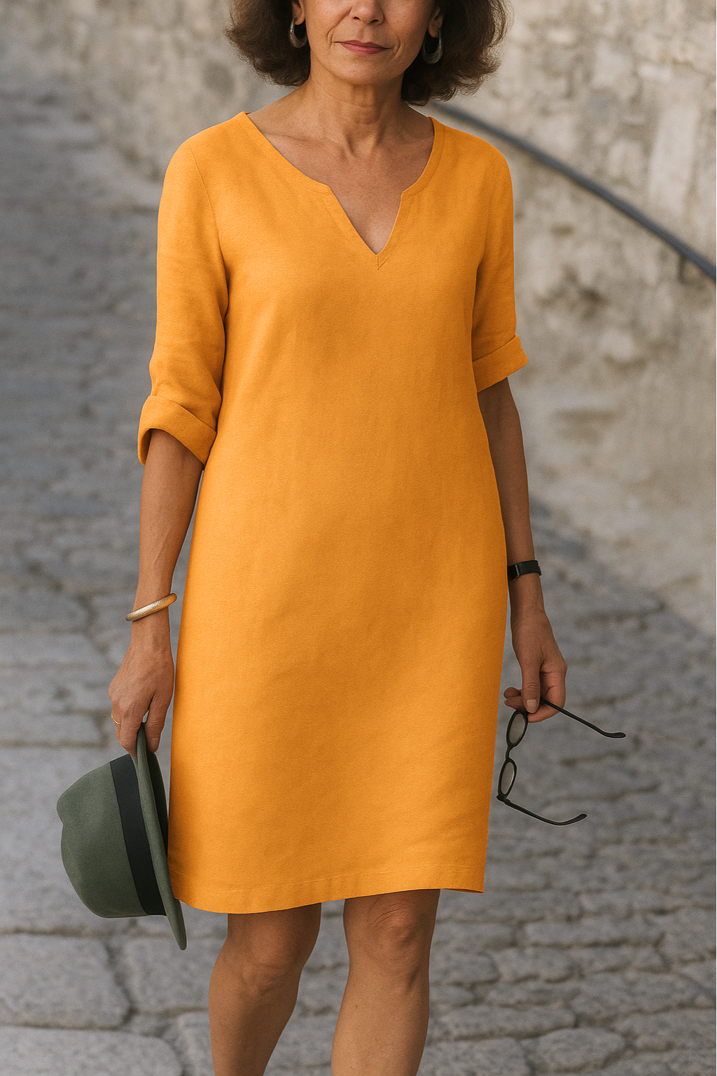 Alyssa™ | Elegant V-Neck Dress