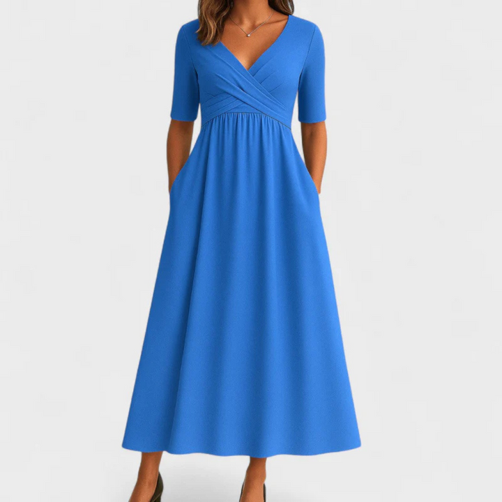 Regina™ | Crossed Dress with Short Sleeves