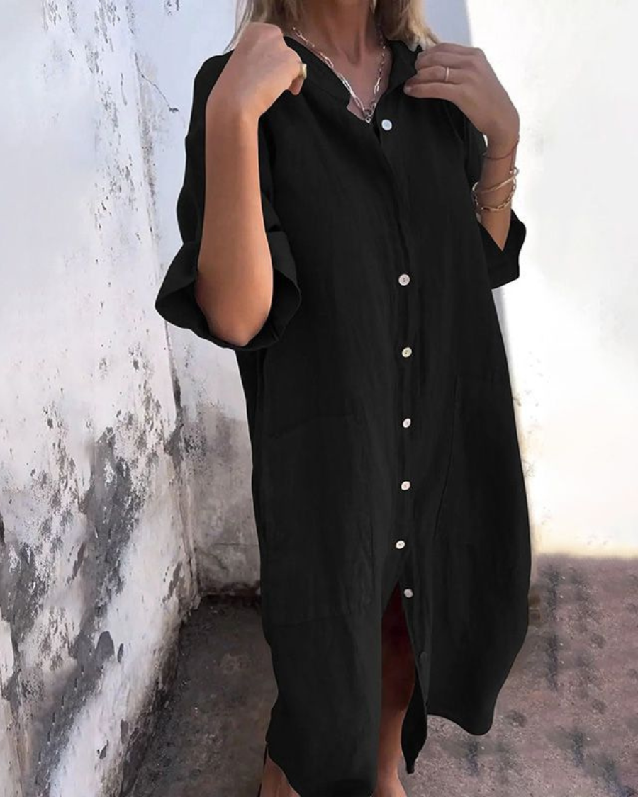 Melody™ | Ibiza Style Casual Shirt Dress