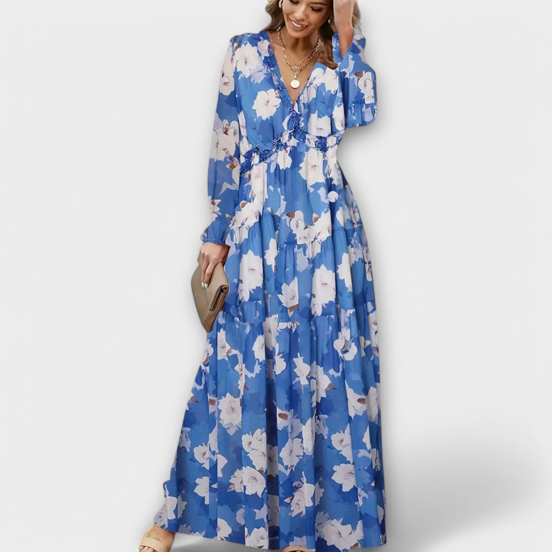 Cecilia™ | Elegant Floral Maxi Dress