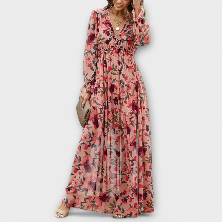 Cecilia™ | Elegant Floral Maxi Dress