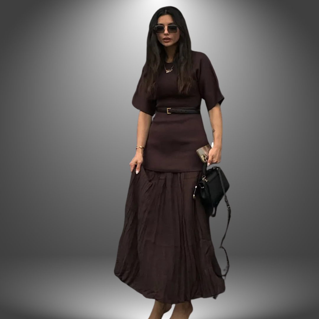 Anabella™ | Pleated Maxi Dress
