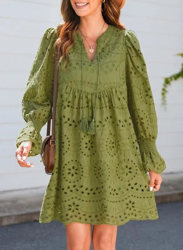 Carrie™ | Breathable V-Neck Skirt Dress