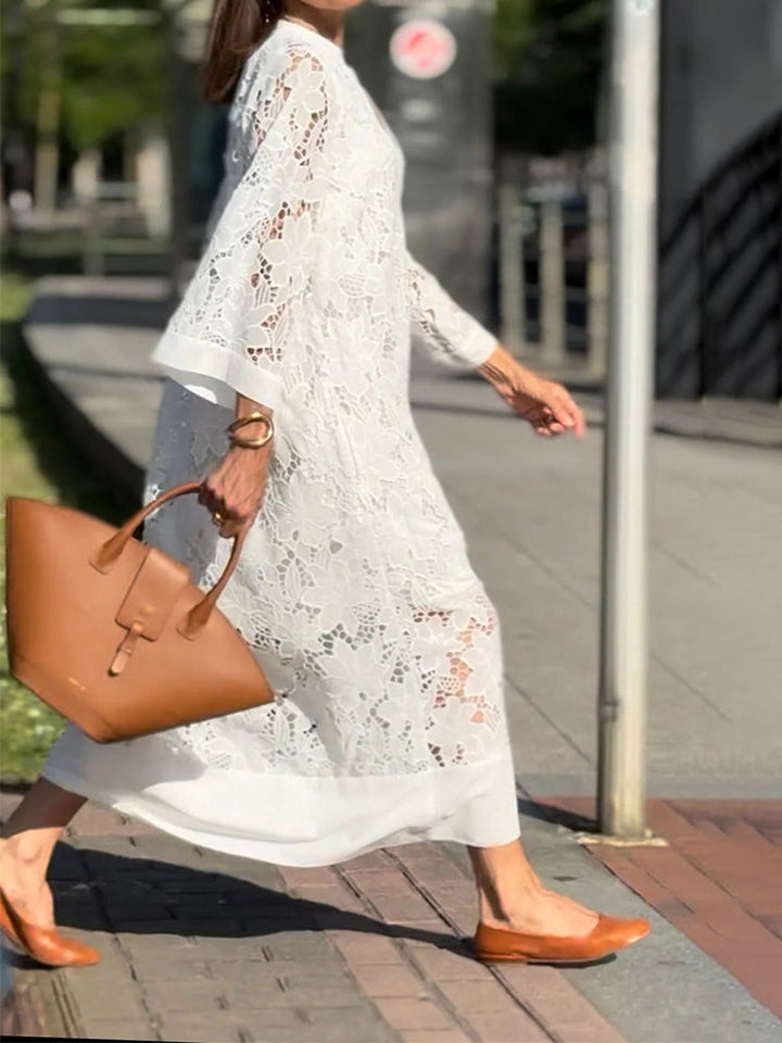 Addison™ | Modern Flowing Refined Lace Dress