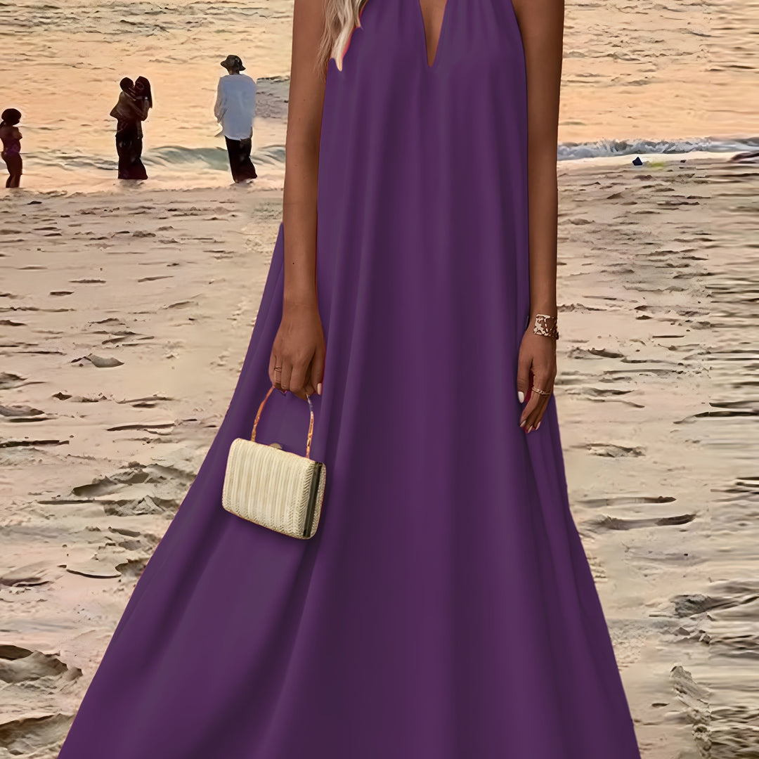Yvonne™ | Halter Neck Maxi Dress