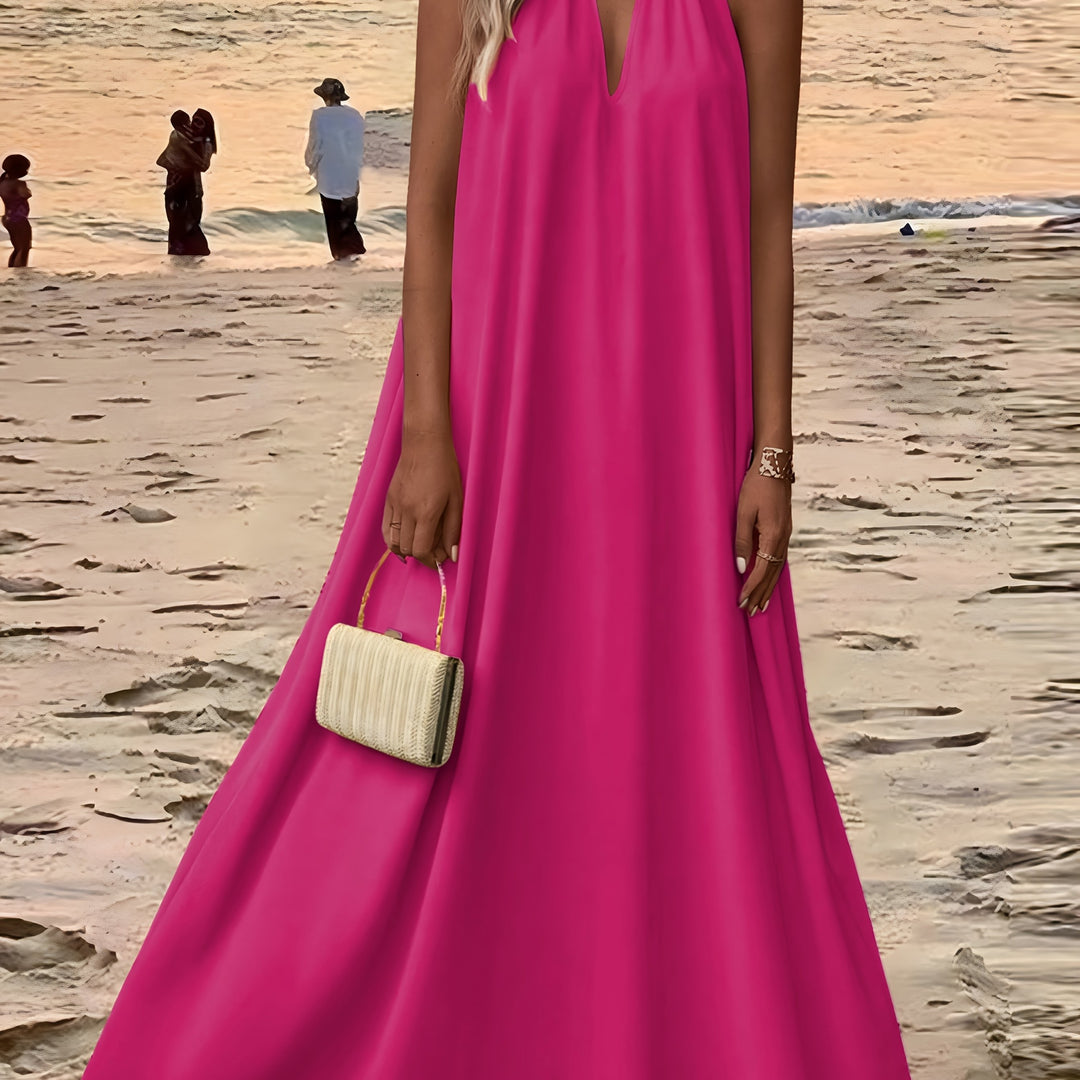 Yvonne™ | Halter Neck Maxi Dress