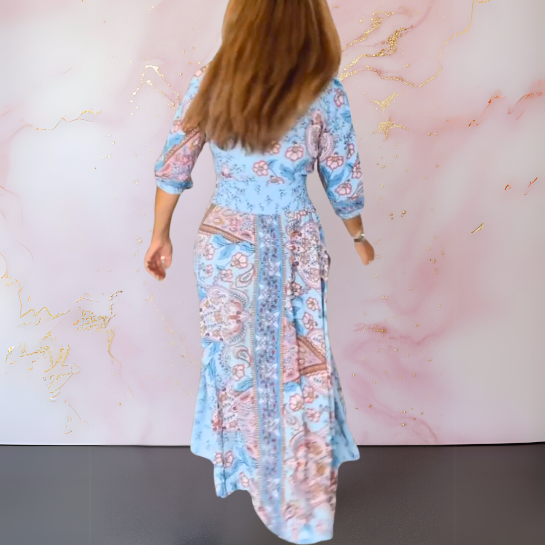 Jenna™ | Elegant V-Neck Summer Dress
