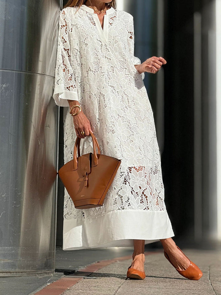 Addison™ | Modern Flowing Refined Lace Dress