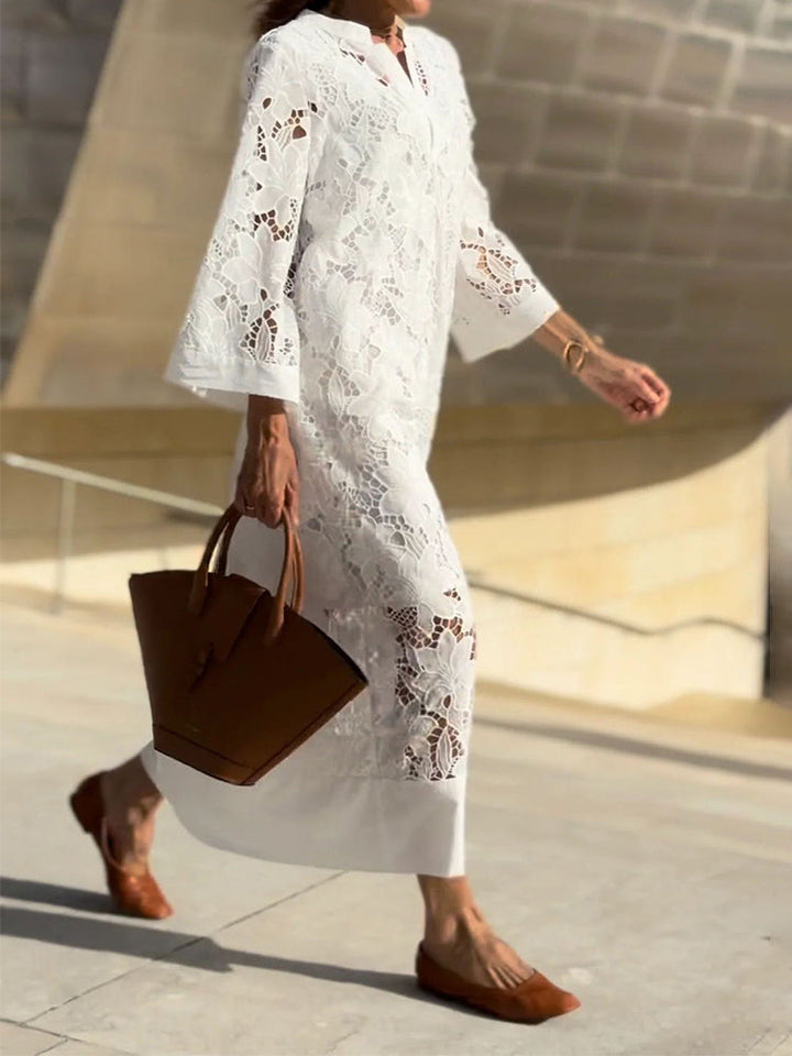 Addison™ | Modern Flowing Refined Lace Dress
