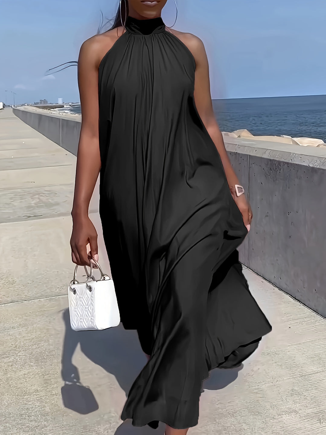 Ellen™ | Halter Neck Maxi Dress