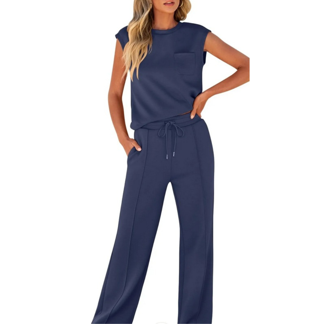 Julianne™ | Sleeveless Drawstring Lounge Set