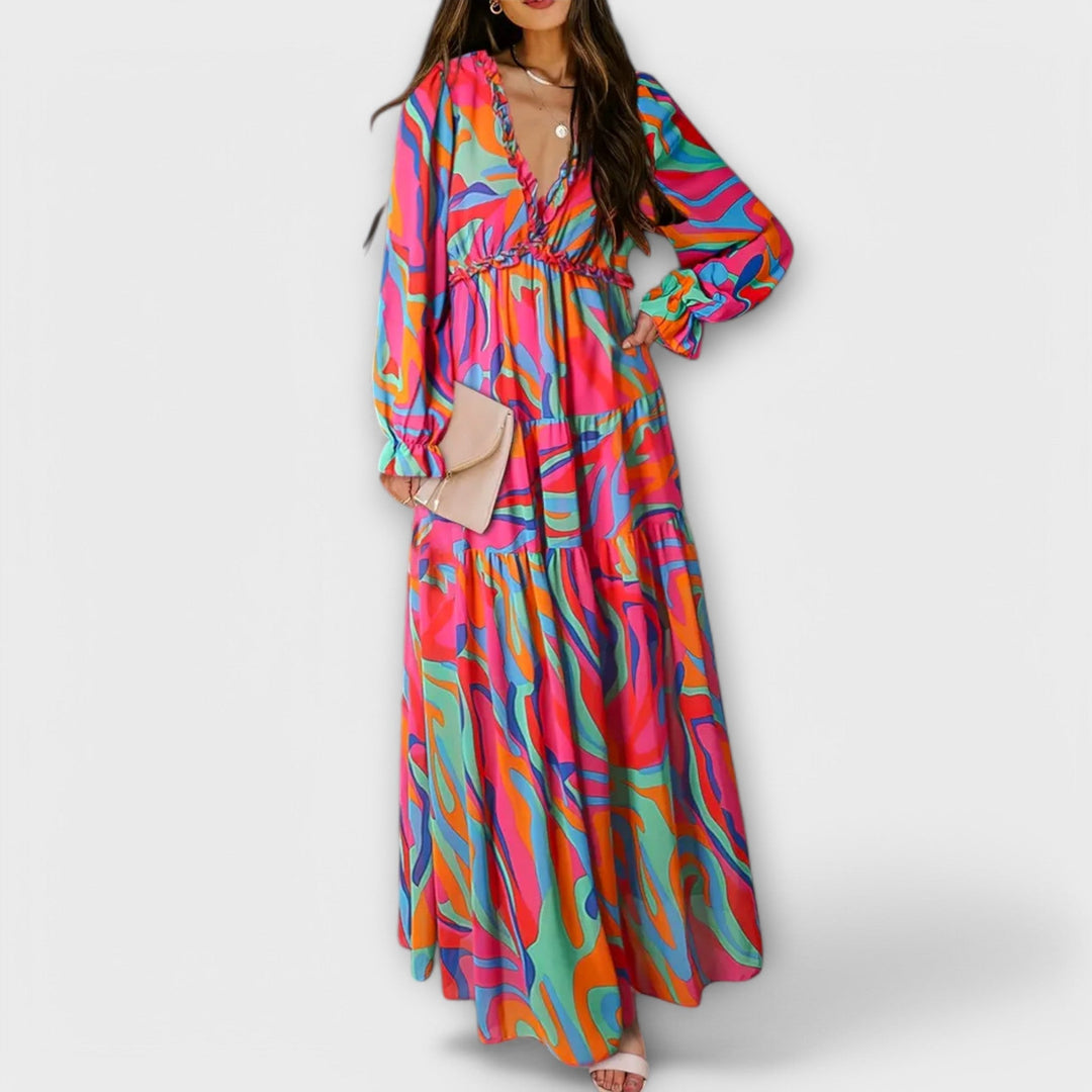 Cecilia™ | Elegant Floral Maxi Dress