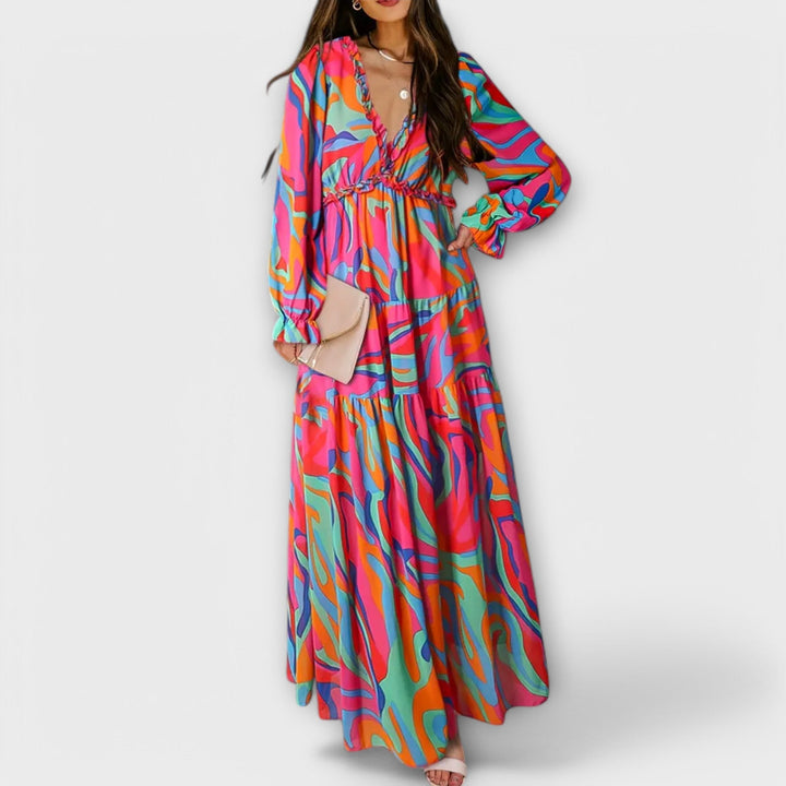 Cecilia™ | Elegant Floral Maxi Dress