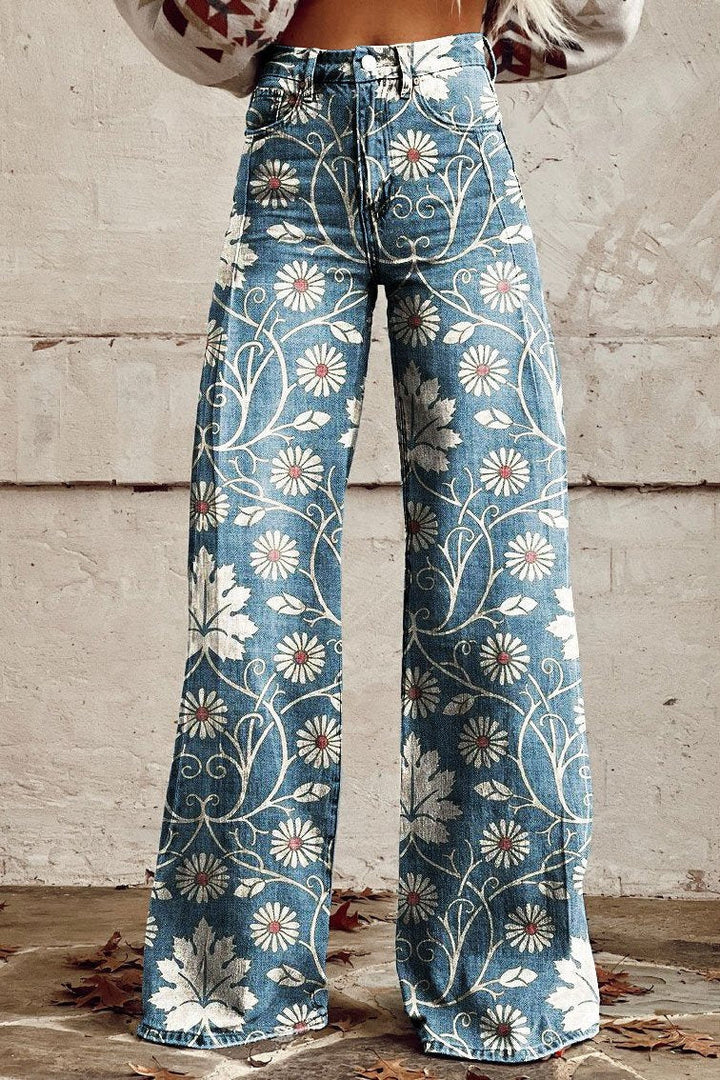 Stella™ | Stylish Wide-Leg Floral Pants