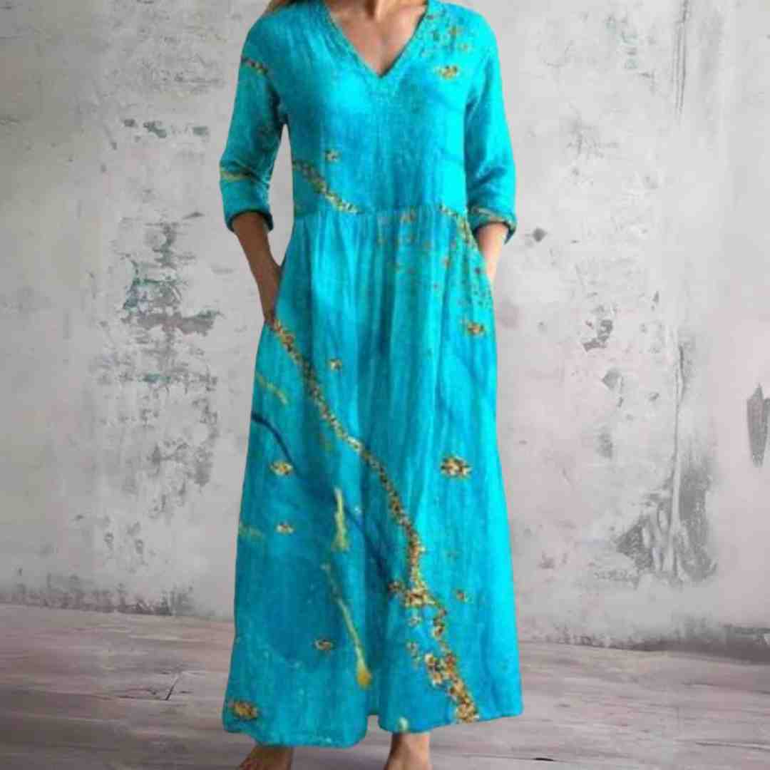Susan™ - Vintage Floral Maxi Dress
