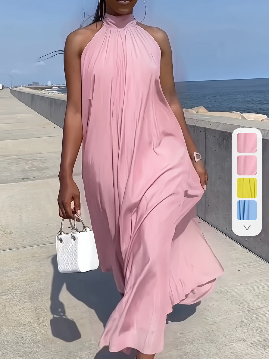Ellen™ | Halter Neck Maxi Dress
