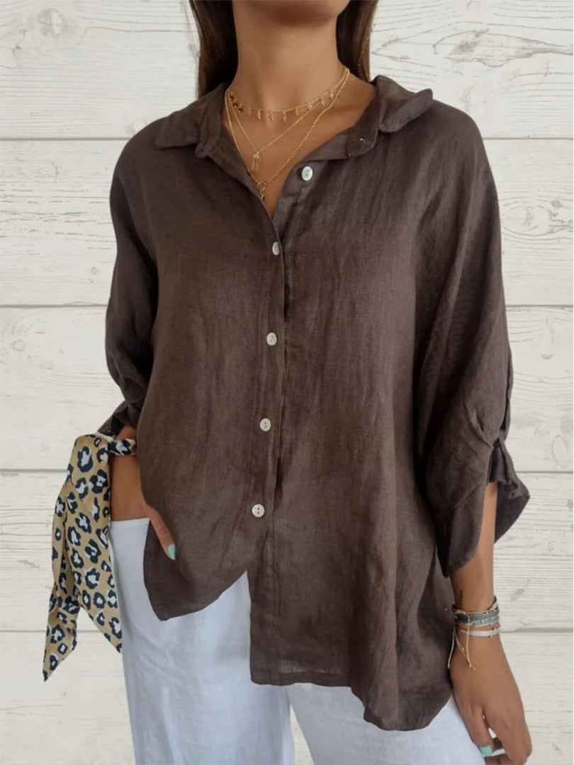Aeloria™ | Lace-Up Loose Shirt