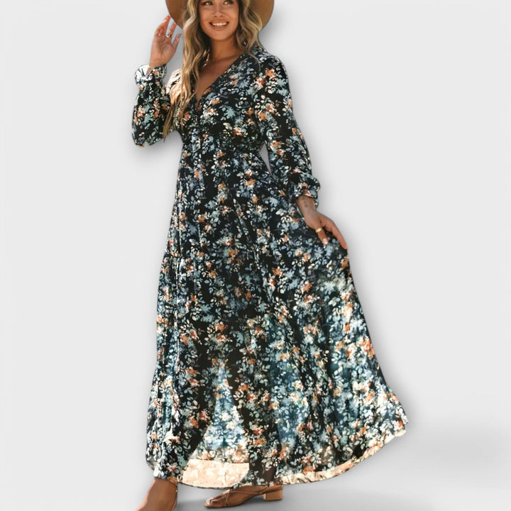 Cecilia™ | Elegant Floral Maxi Dress