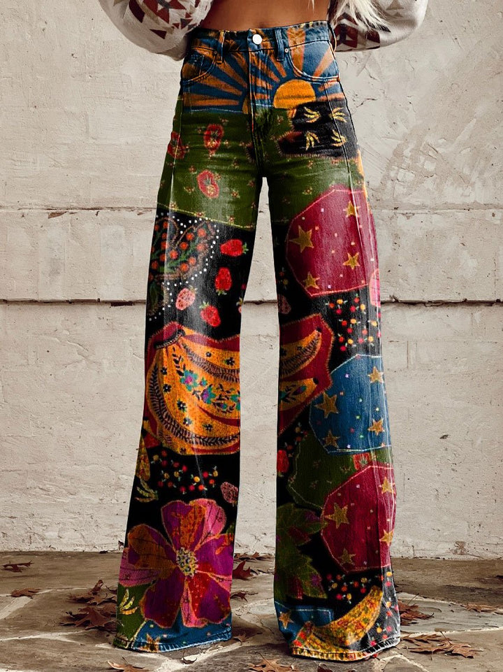 Wendy™ | Psychedelic Art Flared Jeans