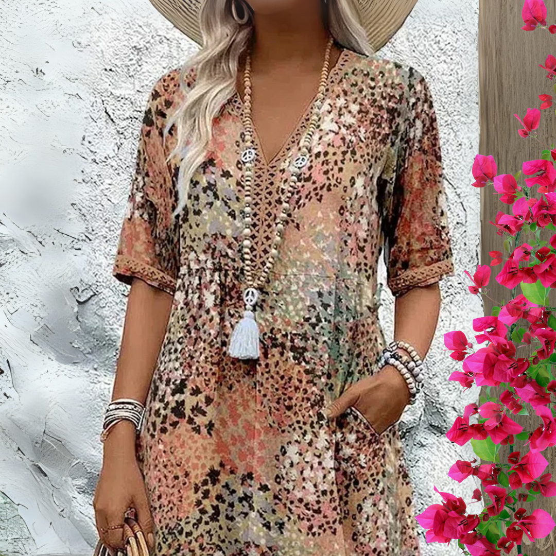 Evelyn™ | Vintage V-neck dress